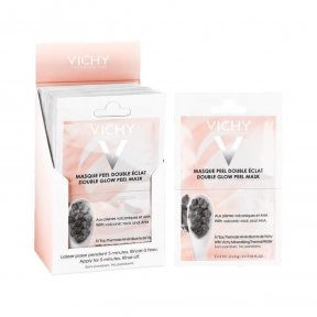 Маска-пилинг Vichy минеральная, Двойное Сияние, для кожи лица, 2 х 6 мл