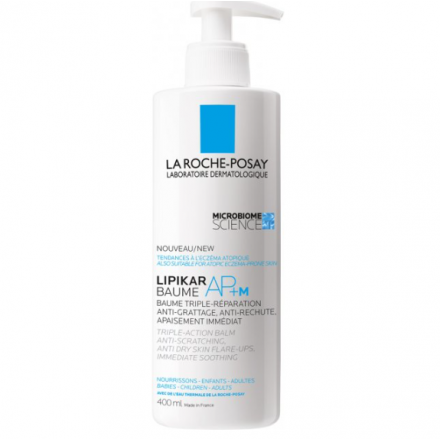 Бальзам La Roche-Posay Lipikar Baume АР+M, липидовосстанавливающий, для очень сухой и склонной к атопии кожи лица и тела, 400 мл.