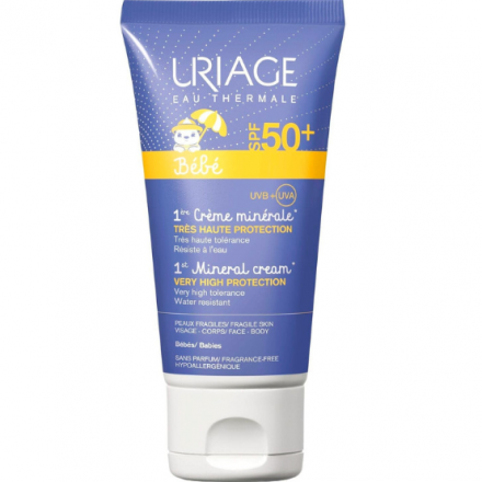 Крем солнцезащитный Uriage Baby 1st Mineral Cream минеральный SPF50+детский, 50 мл