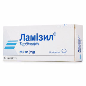 Ламізил протигрибкові таблетки по 250 мг, 14 шт.