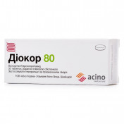 Діокор 80 таблетки при артеріальній гіпертензії по 80 мг, 30 шт.