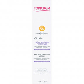Крем для лица Topicrem (Топикрем) Calm+ защитный успокаивающий SPF50+, 40 мл