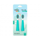 Вега насадки Vega Kids VK-11B  Junior д/дитячої звукової зубної щітки VK-500B (бірюзові)
