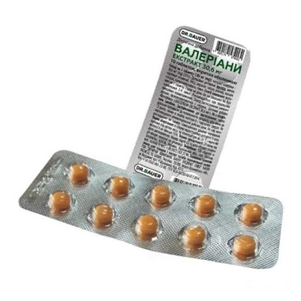 Валеріани екстракт Dr. Bauer таблетки по 30,6 мг №10