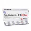 Карбамазепін-ФС таблетки протиепілептичні по 200 мг, 20 шт.