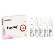 Торсид раствор для инъекций по 4 мл в ампуле, 5 мг/мл, 5 шт.