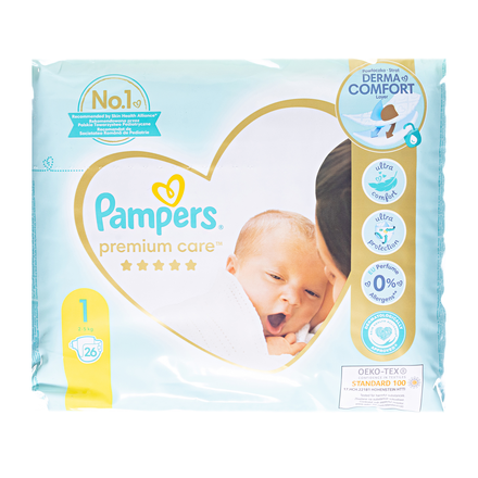 Памперс підгуз. prem. care newborn (2-5 кг) №26