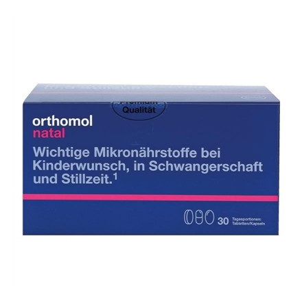 Ортомол Orthomol Natal капс. new (вітаміни для мами та малюка) 30 днів