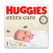 Підгузки Huggies Extra Care 1 (2-5кг) 50шт