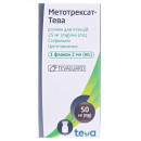 Метотрексат-Тева раствор для инъекций, 25 мг/мл, по 2 мл во флаконе