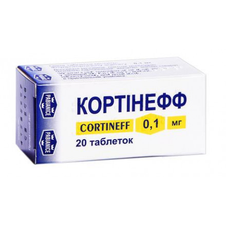 Кортинефф таблетки 0,1 мг, 20 шт.