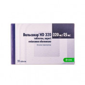 Вальсакор HD 320 таблетки по 320 мг/25 мг, 28 шт.