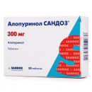 Алопуринол Сандоз таблетки по 300 мг, 50 шт.