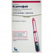 Ксалтофай раствор для инъекций, 100ЕД/мл + 3,6мг/мл, по 3 мл в шприц-ручках, 5 шт.