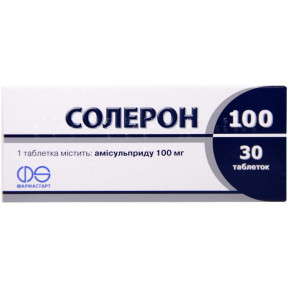 Солерон таблетки от шизофрении по 100 мг, 30 шт.