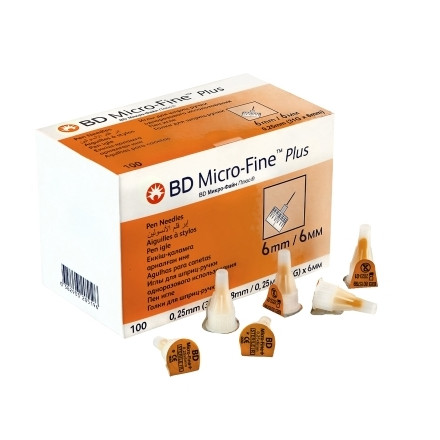 Голки Micro-Fine™  Plus для шприц-ручок 0,25мм (31G) x 6 мм