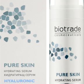 Пюре Скін PURE SKIN Сироватка з Гіалуроновою кислотою та Ніацинамідом для інтенсивного зволоження шкіри 30 мл