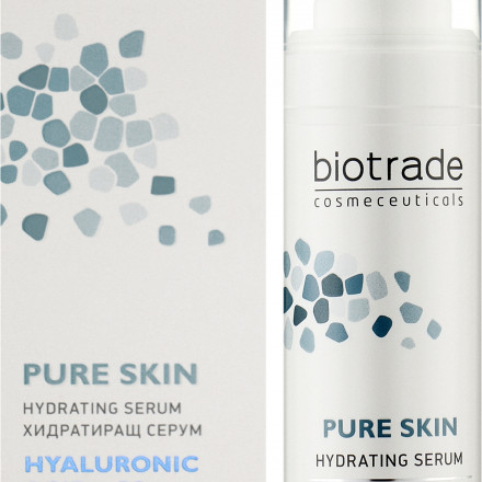 Пюре Скін PURE SKIN Сироватка з Гіалуроновою кислотою та Ніацинамідом для інтенсивного зволоження шкіри 30 мл