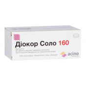 Діокор Соло таблетки по 160 мг, 90 шт.