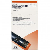 Микстард 30НМ ФлексПен суспензия для инъекций, 100 ЕД/мл, по 3 мл в шприц-ручках, 5 шт.