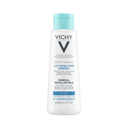 Міцелярне молочко Vichy Purete Thermal, для сухої шкіри обличчя і очей, 200 мл