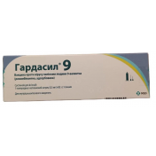 Гардасил 9 вакц.пр/вір.папілом.людини сусп. д/ін. 0,5мл 1 доза шприц  №1