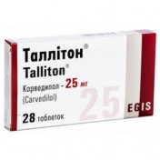 Таллітон таблетки по 25 мг, 28 шт.