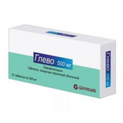 Глево таблетки антибактериальные по 500 мг, 10 шт.