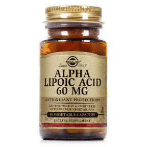 Солгар Альфа-липоевая кислота капсулы по 60 мг, 30 шт.