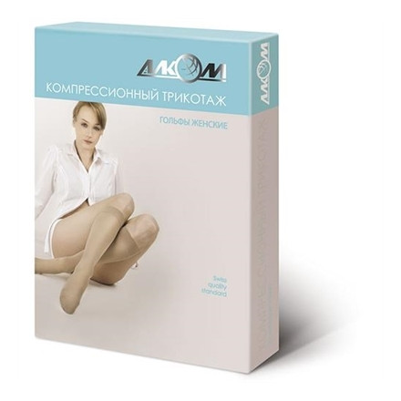 Гольфи антиварикозні компресійні,компрес.мм.рт.ст.ІІ(23-32), закр.мис.беж.р4
