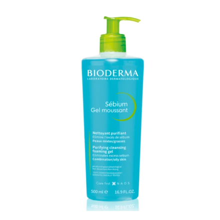 Гель Bioderma Sebium очищуючий для обличчя, для жирної та комбінованої шкіри, 500 мл
