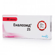 Еналозид таблетки для лікування артеріальної гіпертензії по 25 мг, 20 шт.