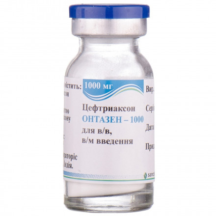 Онтазен -1000 порошок для розчину для ін'єкцій по 1000 мг у флаконі Спец