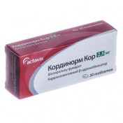 Кординорм КОР 2.5 мг N30 таблетки