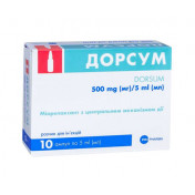 Дорсум розчин для ін'єкцій 500 мг / 5 мл, ампули по 5 мл, 10 шт.