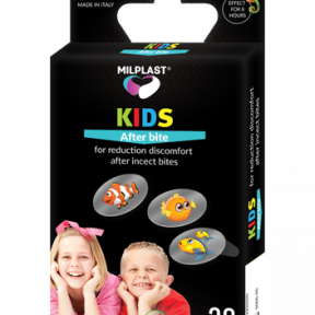 Пластир Milplast Kids after bite, для зменшення дискомфорту після укусів комах (20 шт): 0- 15мм