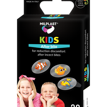 Пластир Milplast Kids after bite, для зменшення дискомфорту після укусів комах (20 шт): 0- 15мм