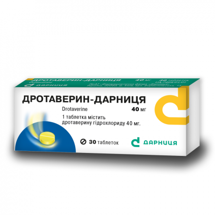 Дротаверин-Дарниця таблетки по 40 мг, 30 шт.