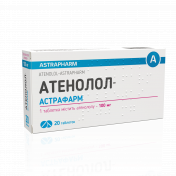 Атенолол-Астрафарм таблетки по 100 мг, 20 шт.