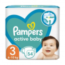 Памперс підгузники Active Baby Midi (6-10 кг) Економ Мінус 54шт.