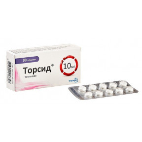 Торсид таблетки по 10 мг, 30 шт.