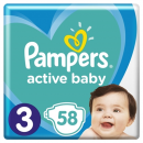 Памперс підгузники Active Baby Midi (6-10 кг) Економ 58шт.