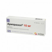 Арипразол таблетки по 15 мг, 30 шт.