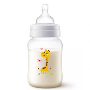 Авент пляшечка для годування Anti-Colic з декором Жираф 260мл 1шт SCF 821/12