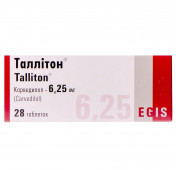 Таллитон таблетки по 6,25 мг, 28 шт.
