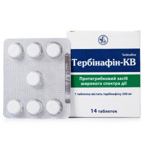 Тербінафін-КВ протигрибкові таблетки 250 мг №14