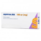 Феррум Лек таблетки жевательные от анемии по 100 мг, 30 шт.