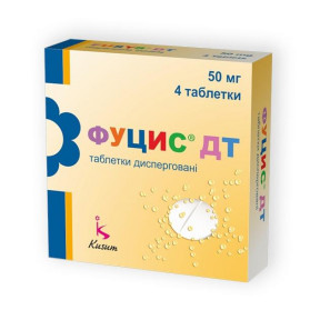 Фуцис ДТ протигрибкові таблетки по 50 мг, 4 шт.