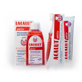 Зубная паста Lacalut (Лакалут) Актив, 75 мл + ополаскиватель для полости рта Lacalut (Лакалут) Актив, 50 мл