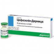Цефазолін-Дарниця порошок для розчину для ін'єкцій по 0,5 г у флаконі, 5 шт.